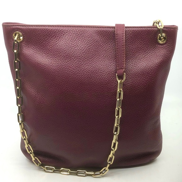 TORY BURCH~Swingpack Hobo~IMPERIAL GARNET LEATHER 2-WAY WHIPSTITCH CROSSBODY BAG - Picture 4 of 7